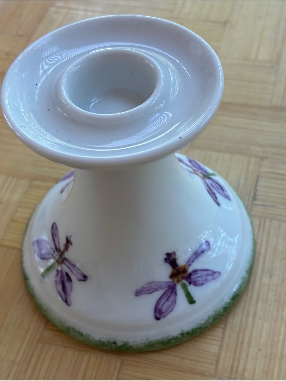Vintage Hutschenreuter White Porcelain Candle Holder